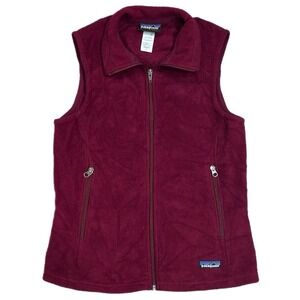 Patagonia Synchilla Fleece Vest Burgundy Full Zip Women's Small Gorpcore Outdoor